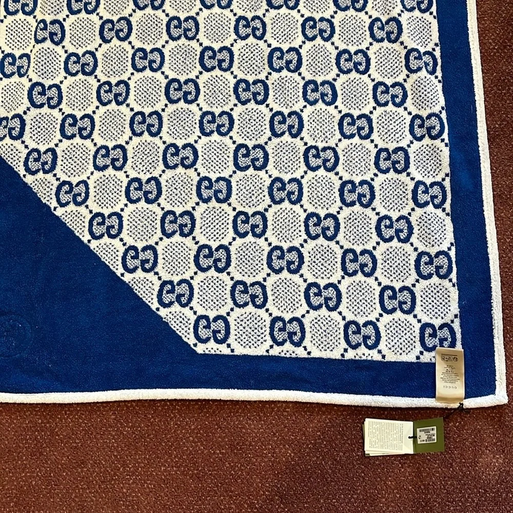Gucci Beach Towel with Orange and White Logo